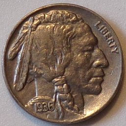 1936 Buffalo Nickel (AU/BU)