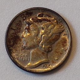 1944 Mercury Silver Dime BU (Toned)