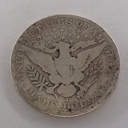 ERROR 1906-D Barber Silver Half Dollar ('Clashed Die' Reverse By Half Dol.)