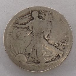 1916-D Walking Liberty Silver Half Dollar 'Obverse Mint Mark'