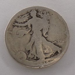 ERROR (Strong Clashed Die Reverse See Picture 2) 1918 Walking Liberty Silver Half Dollar
