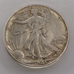 1941 Walking Liberty Silver Half Dollar Uncirculated (Details)