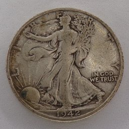 1942-S Walking Liberty Silver Half Dollar (XF/AU)