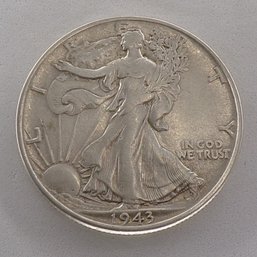 1943 Walking Liberty Silver Half Dollar (AU58)