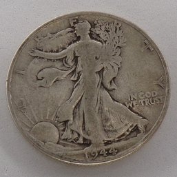 1944-S Walking Liberty Silver Half Dollar (VG)