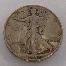 1944-D Walking Liberty Silver Half Dollar (XF/AU)