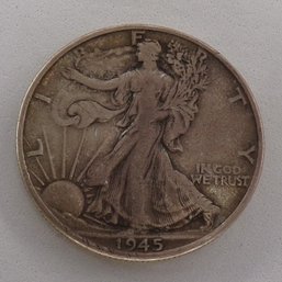 1945 Walking Liberty Silver Half Dollar (Fine)