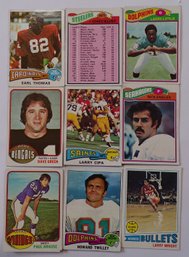 (9) Nine 1970's Topps Football Cards