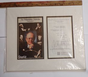 Autographed Picture Of Wolfgang Sawallisch (Music Director The Philadelphia Orchestra)