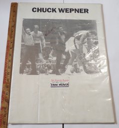 Vintage Autographed (W/COA) Picture Of Chuck Wepner 'The Original Rocky' On Poster Board Ready For A Frame