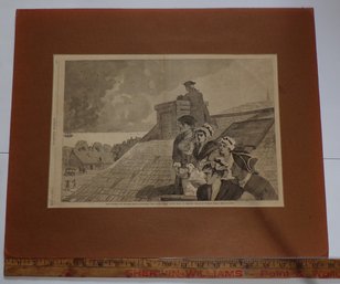 Antique Picture From 1800'S Newspaper Ready To Be Framed