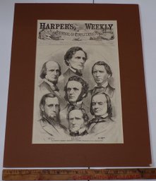 Antique Picture From 1800'S Harpers Weekly Newspaper Ready To Be Framed