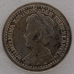 1919 Netherlands Silver 10 Cents KM# 145 GEM Brilliant Uncirculated