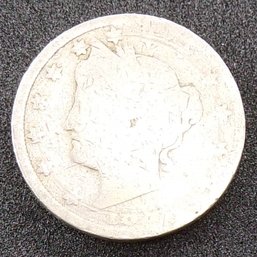 RARE Semi-Key Date 1886 V-Nickel AG-3