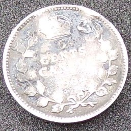 SCARCE 1904 Canadian Five-Cent Silver Lightly Circulated