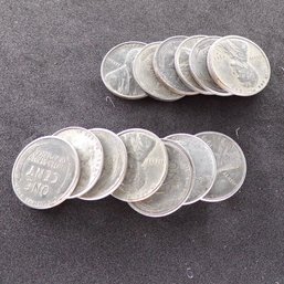 (15) Unsearched 1943 (Various Mints & Condition) Steel Wheat Cents