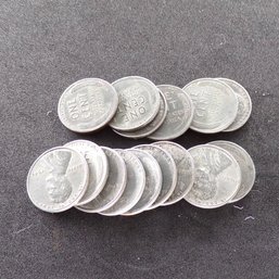 (15) Unsearched 1943 (Various Mints & Condition) Steel Wheat Cents