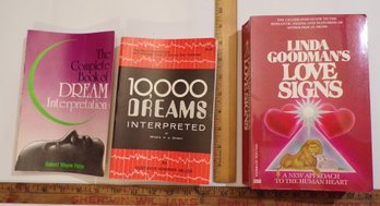 Three New Vintage, Soft Cover Books, 1978-Love Signs, 1987-Dream & 1991-10,000 Dreams