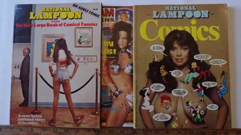 3 Like-New Vintage 2-Adult Comics-National Lampoons 1974 & 1975, & 1-Adult Magazine 'Scream Queens' #15 1996