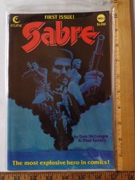 Vintage Eclipse Comic Book 'Sabre' Vol. 1 No. 1 First Issue (8/1992) NM/MINT
