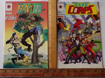 2 Vintage Valiant Comic Books 'RAI' Vol. 1 No. 25 (10/94) & 'The H.A.R.D. Corps' Vol. 1 No. 5 (4/93) NMMINT