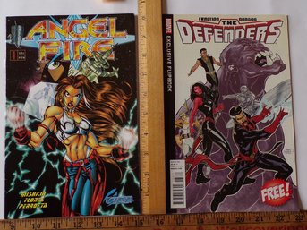 2 Vintage Comic Books-Marvel 'The Defenders' #1 & Crusade 'Angel Fire' Vol. 1 #1 (6/97) NM/MINT 1st Printing