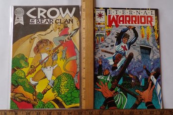 2 Vintage Comic Books-Crow Of The Bear Clan & Eternal Warrior