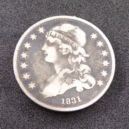 1831 Capped Bust Silver Quarter Dollar (Full Liberty) Sm Letters