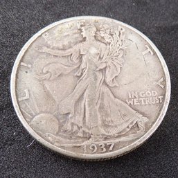 1937 Walking Liberty Silver Half Dollar Choice AU