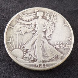 1941 Walking Liberty Silver Half Dollar (AU55)