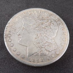 Semi Key Date 1892-S Morgan Silver Dollar Lightly Circulated