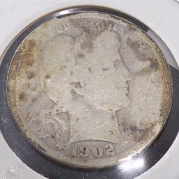1902 Barber Silver Quarter Dollar