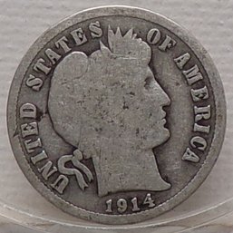 1914 Barber Silver Dime
