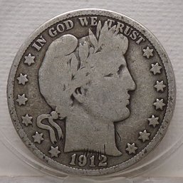 1912-D Barber Silver Half Dollar (Some Liberty)