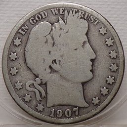 1907-O Barber Silver Half Dollar (Some Liberty)