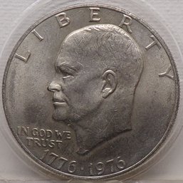 1976 Eisenhower Bicentennial Dollar GEM BU (Variety 2)