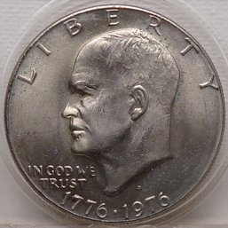 1976-D Eisenhower Bicentennial Dollar GEM BU (Variety 1)