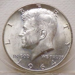 1964 Silver Kennedy Half Dollar GEM BU