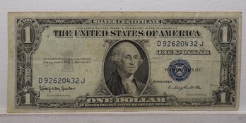 1935H $1 Silver Certificate (One Dollar Blue Seal) Lightly Circulated