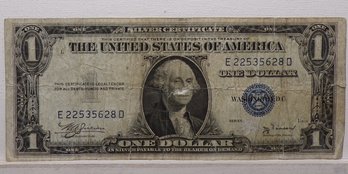 Check $1 Silver Certificate (One Dollar Blue Seal) Lightly Circulated