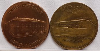 Two Large Mint Medals, Philidelphia-1969 (Bronze) & Denver (Copper)