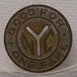 Vintage New York City Transit Authority Token 'Good For One Fare'