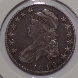 Beautiful 1819 Capped Bust Silver Half Dollar XF/AU (Over 200 Years Old)