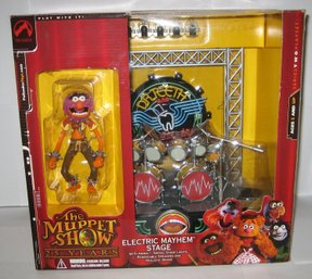 The Muppet Show ELECTRIC MAYHEM STAGE Animal Figure Set Palisades 25 Years NEW