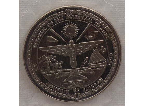 1990 Republic Of Marshall Islands $5 Commemorative Coin 'Battle Of Britain' Gem BU, OGP
