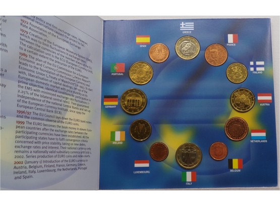 2002 The United States Of Europe GEM Brilliant Uncirculated 12 Country Coin Collection, OGP