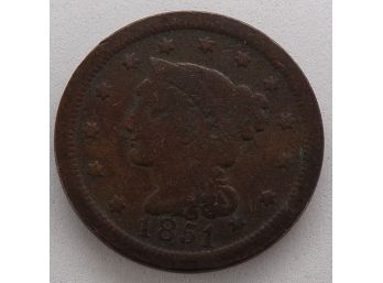 1851 Large Cent Details