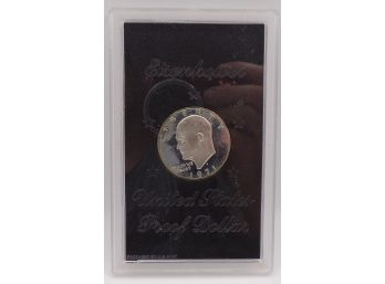 1971-S Silver-Clad Eisenhower Proof Dollar (OGP, No Box) Mirror-Like Cameo GEM BU