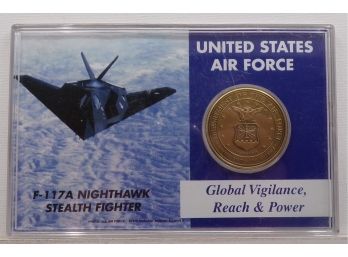 United States Air Force Challenge Coin GEM BU In Capsule & Hard Plastic Case