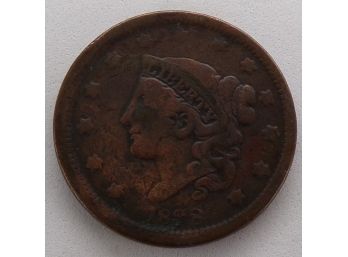 Error 1838/7 Large Cent (Strong Visible Overdate)